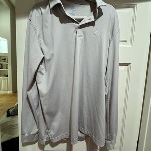 Men's Gray Polo long sleeve Shirt